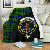 Clan Rollo Modern Tartan Crest Blanket Wave Style FV85 Clan Rollo Tartan Today