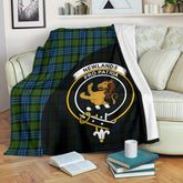 Clan Newlands of Lauriston Tartan Crest Blanket Wave Style EF76 Clan Newlands Tartan Today