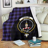 Clan Dunlop Modern Tartan Crest Blanket Wave Style WI44 Clan Dunlop Tartan Today