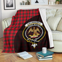 Clan Drummond Modern Tartan Crest Blanket Wave Style NU65 Clan Drummond Tartan Today