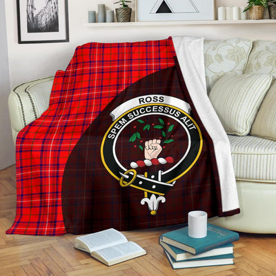 Clan Rose Modern Tartan Crest Blanket Wave Style