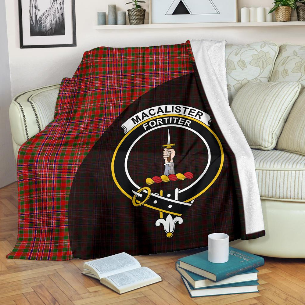 Clan MacAlister Modern Tartan Crest Blanket Wave Style NP39 Clan MacAlister Tartan Today