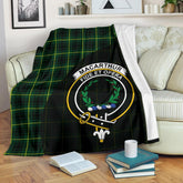 Clan MacArthur Modern Tartan Crest Blanket Wave Style MG15 Clan MacArthur Tartan Today
