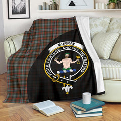 Clan Murray of Atholl Weathered Tartan Crest Blanket Wave Style ZW77 Clan Murray Tartan Today