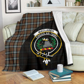 Clan MacLaren Weathered Tartan Crest Blanket Wave Style LV93 Clan Hall Tartan Today