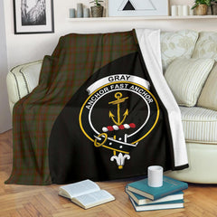 Clan Gray Tartan Crest Blanket Wave Style CK17 Clan Gray Tartan Today