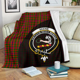 Clan Skene Modern Tartan Crest Blanket Wave Style TB76 Clan Skene Tartan Today