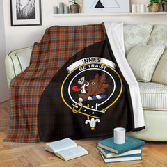Clan Innes Ancient Tartan Crest Blanket Wave Style EV35 Clan Innes Tartan Today