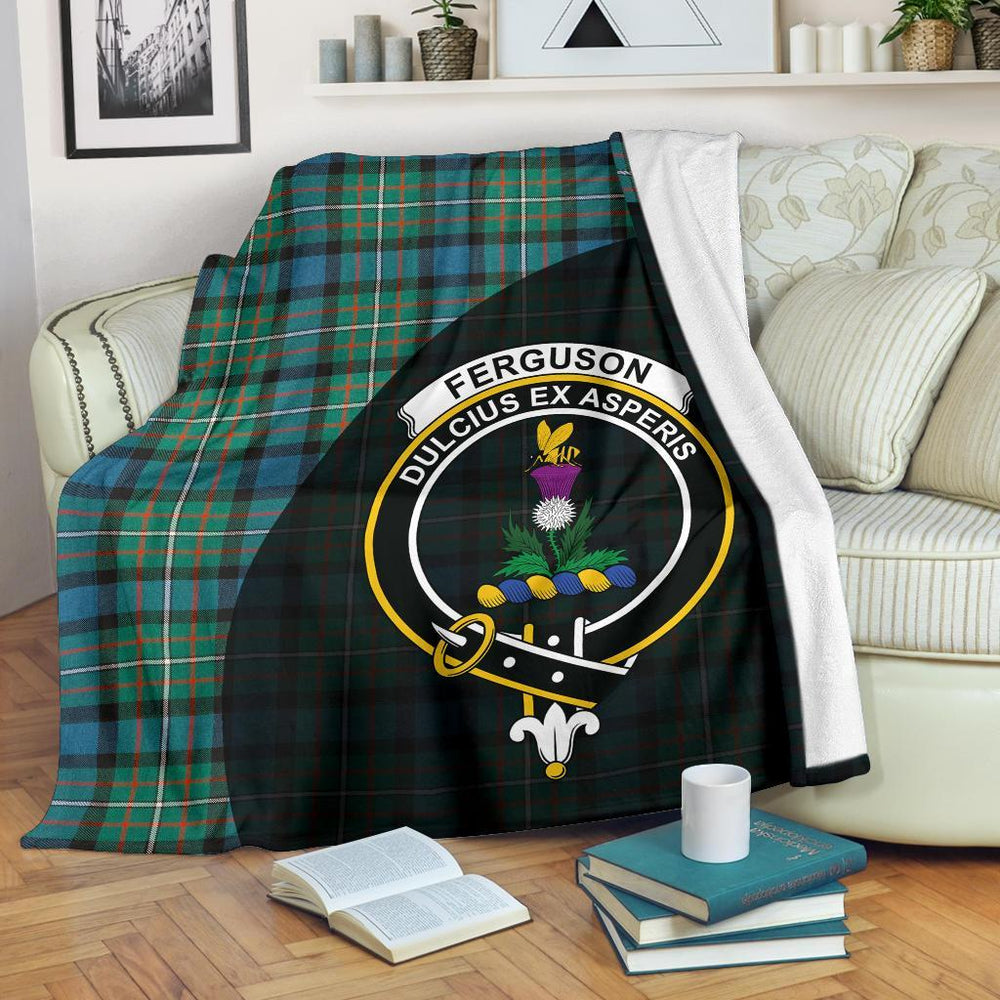 Clan Ferguson Ancient Tartan Crest Blanket Wave Style MV24 Clan Hall Tartan Today