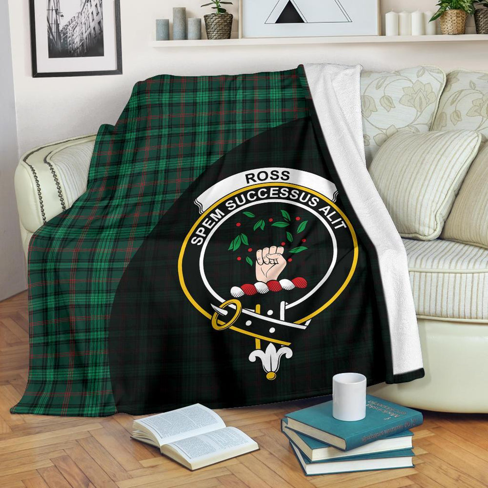 Clan Ross Hunting Modern Tartan Crest Blanket Wave Style TT68 Clan Ross Tartan Today