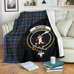 Clan MacRae Hunting Modern Tartan Crest Blanket Wave Style BK60 Clan MacRae Tartan Today