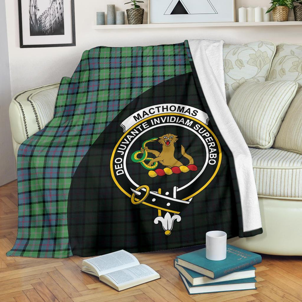 Clan MacThomas Ancient Tartan Crest Blanket Wave Style HA53 Clan MacThomas Tartan Today