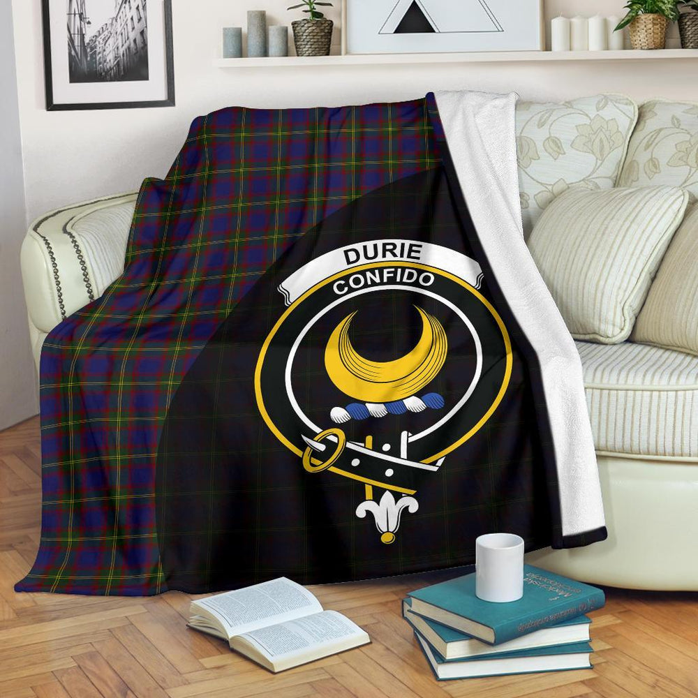 Clan Durie Tartan Crest Blanket Wave Style VZ51 Clan Durie Tartan Today