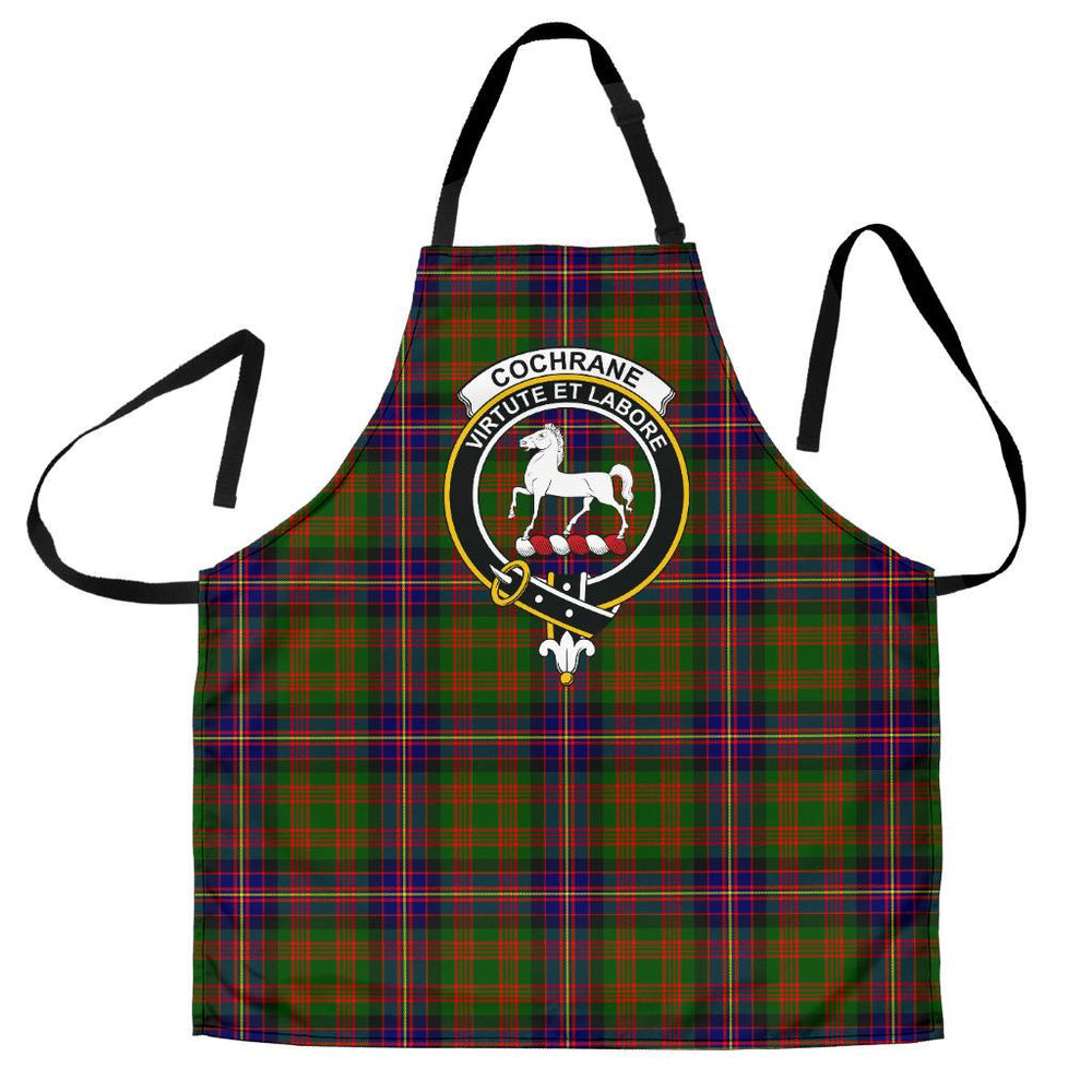 Clan Cochrane Modern Tartan Crest Apron MA17 Clan Cochrane Tartan Today