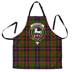 Clan Cochrane Modern Tartan Crest Apron MA17 Clan Cochrane Tartan Today