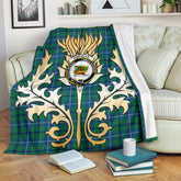 Clan Douglas Ancient Tartan Crest Blanket Gold Thistle Style XY48 Clan Douglas Tartan Today