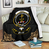 Clan Gray Crest Tartan Premium Blanket Black SPVD66 Clan Gray Tartan Today