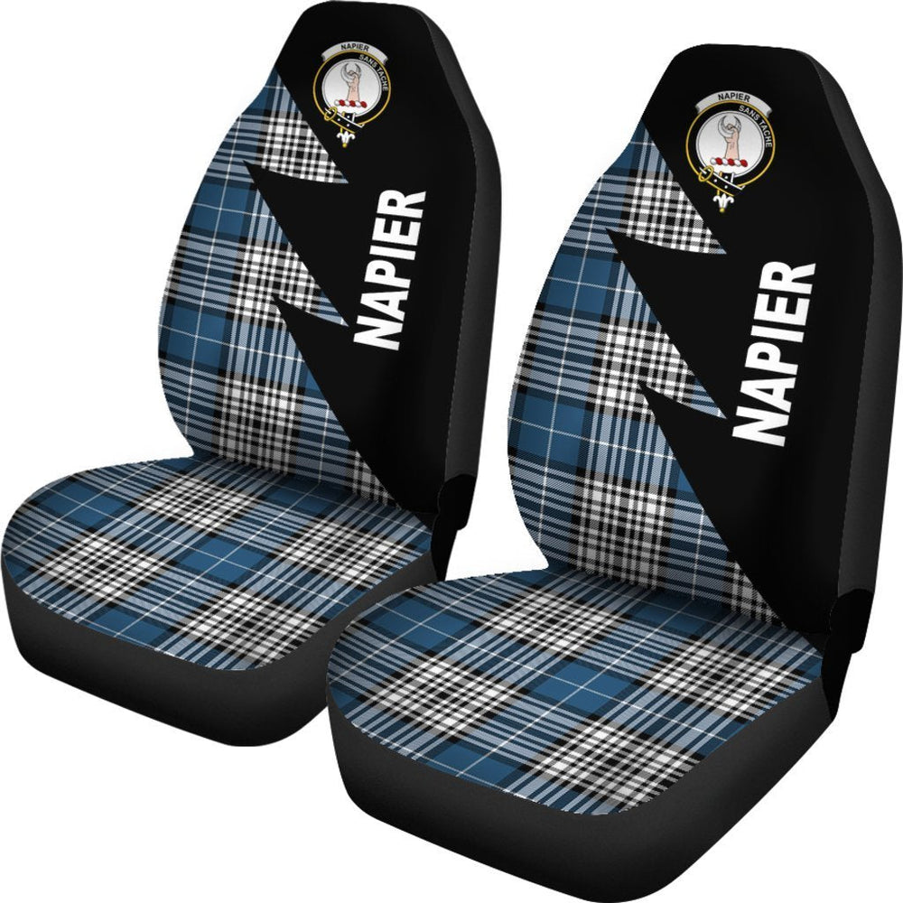 Clan Napier Tartan Crest Flash Style Car Seat Cover JX74 Clan Napier Tartan Today