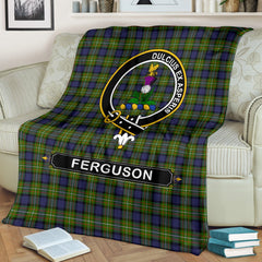 Clan Ferguson Tartan Crest Blanket 3 Sizes XH56 Clan Hall Tartan Today
