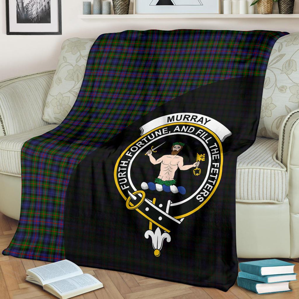 Clan Murray of Atholl Modern Tartan Crest Blanket Wave Style UJ69 Clan Murray Tartan Today