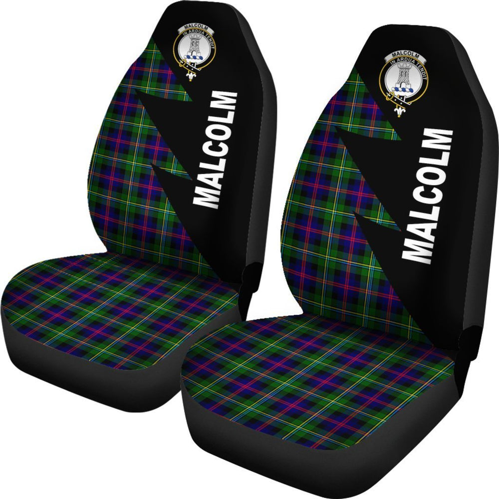 Clan Malcolm (MacCallum) Modern Tartan Crest Car Seat Cover - Flash StyleQG97 Clan MacCallum Tartan Today