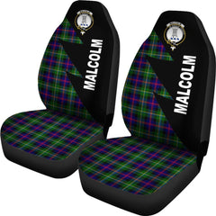 Clan Malcolm (MacCallum) Modern Tartan Crest Car Seat Cover - Flash StyleQG97 Clan MacCallum Tartan Today