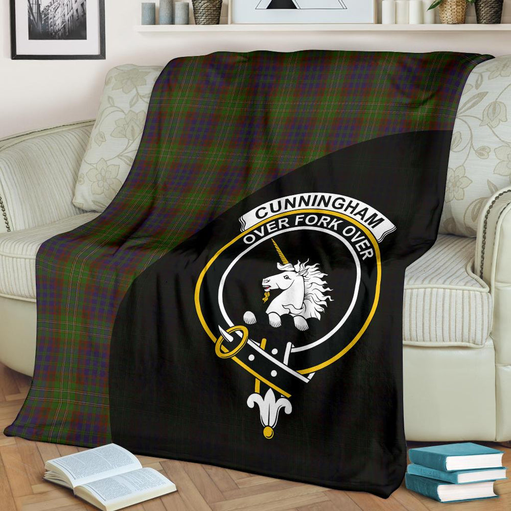 Clan Cunningham Hunting Modern Tartan Crest Blanket 3 Sizes ZX66 Clan Cunningham Tartan Today