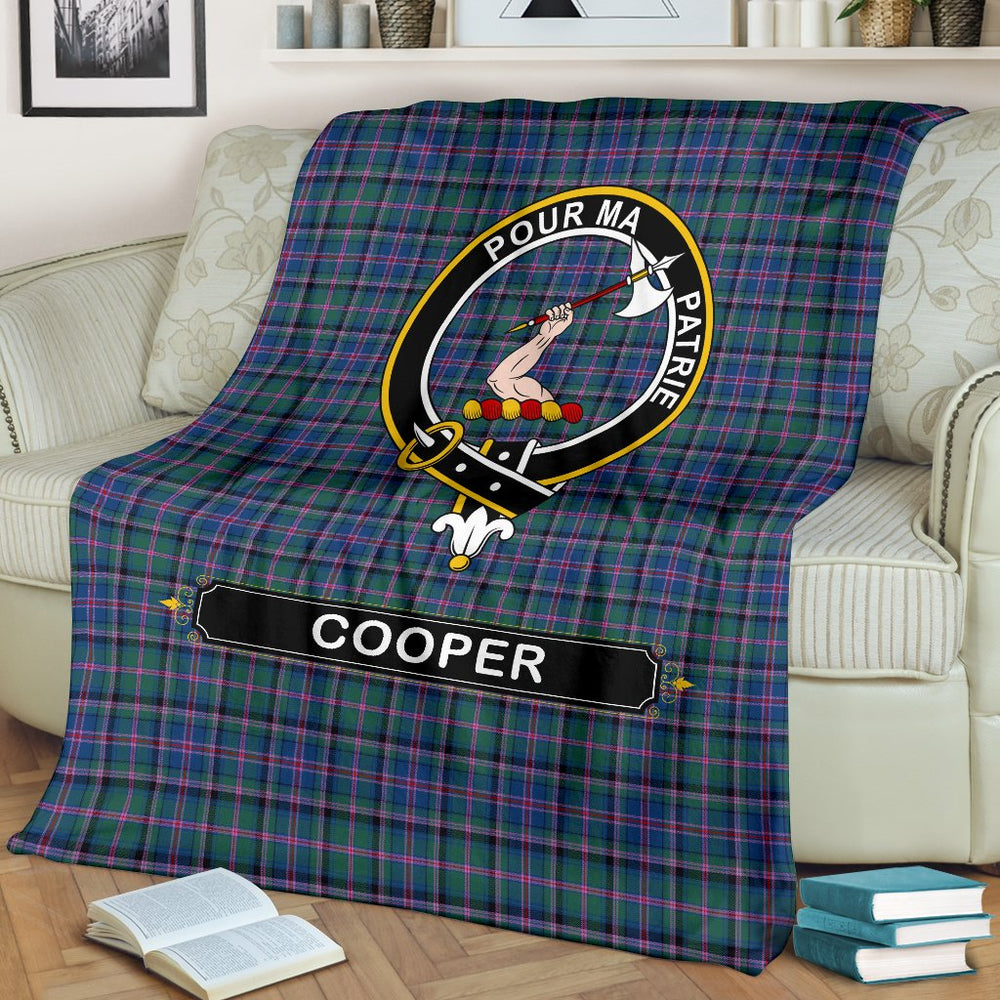 Clan Cooper Family Tartan Crest Blanket 3 Sizes GM48 Clan Cooper Tartan Today