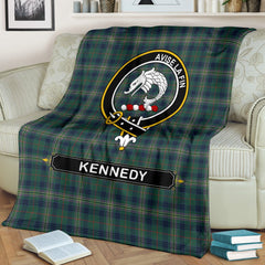 Clan Kennedy Tartan Crest Blanket 3 Sizes TN82 Clan Kennedy Tartan Today