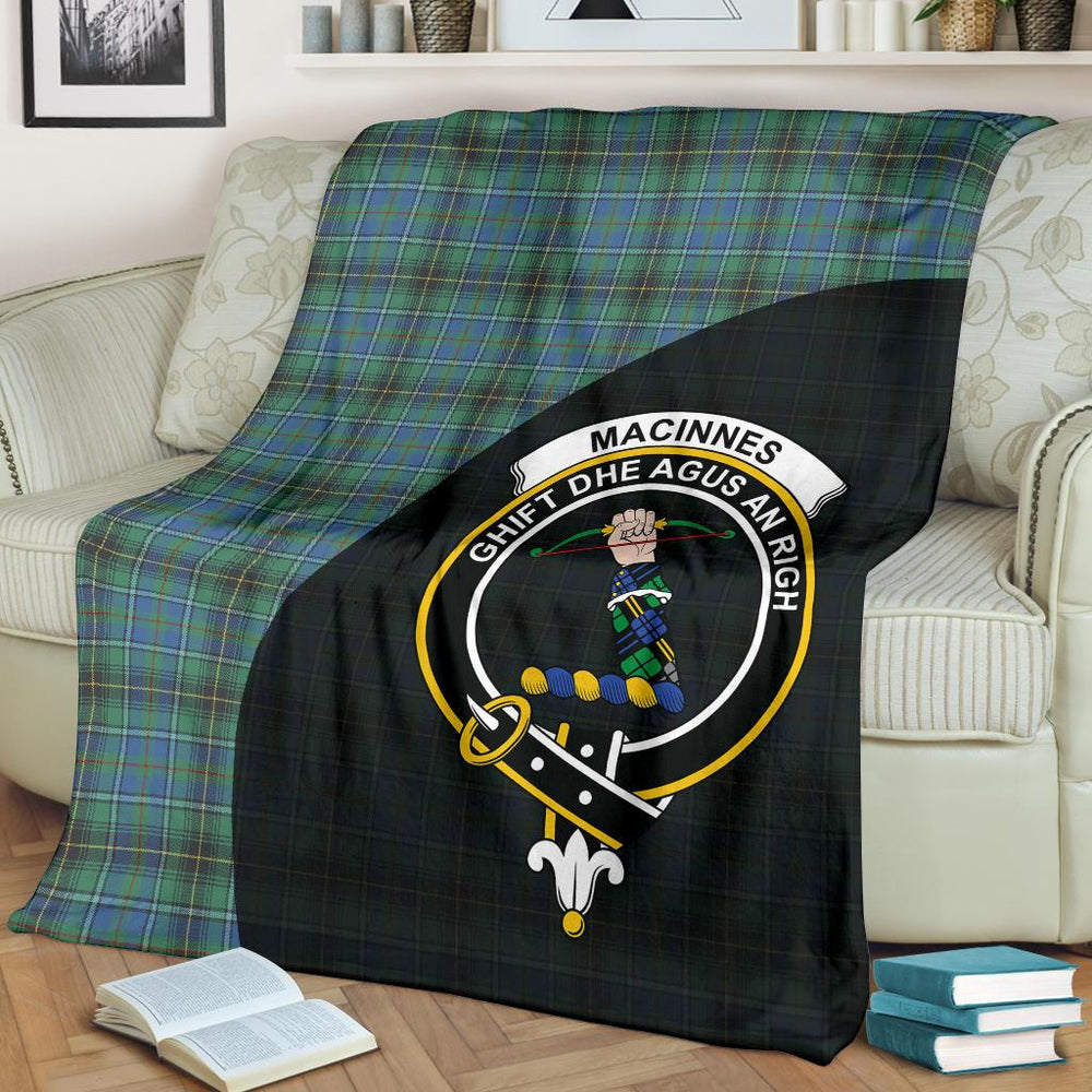 Clan MacInnes Ancient Tartan Crest Blanket Wave Style VM12 Clan MacInnes Tartan Today