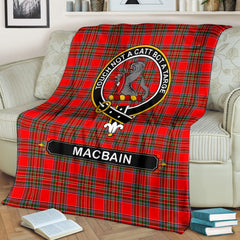 Clan MacBain Family Tartan Crest Blanket 3 Sizes SM46 Clan MacBain Tartan Today