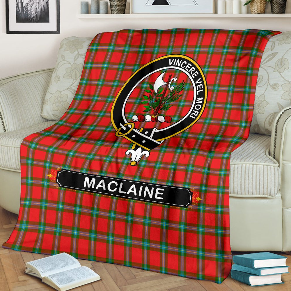 Clan MacLaine Of Lochbuie Family Tartan Crest Blanket 3 Sizes VZ16 Clan Hall Tartan Today