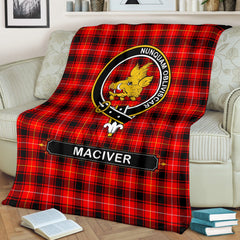 Clan MacIver Family Tartan Crest Blanket 3 Sizes VL81 Clan Hall Tartan Today