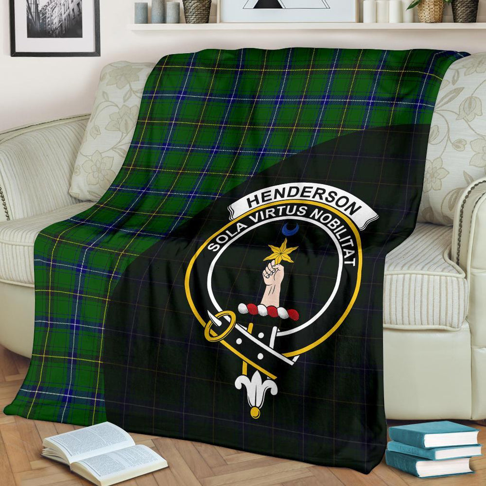Clan Henderson Modern Tartan Crest Blanket Wave Style PP92 Clan Henderson Tartan Today