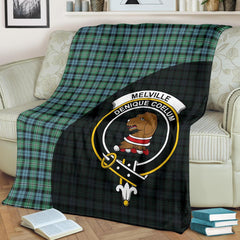 Clan Melville Tartan Crest Blanket Wave Style AU59 Clan Melville Tartan Today