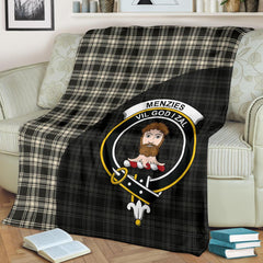 Clan Menzies Black & White Ancient Tartan Crest Blanket Wave Style DY77 Clan Menzies Tartan Today