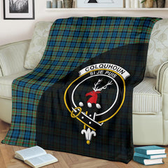 Clan Colquhoun Ancient Tartan Crest Blanket Wave Style KM52 Clan Colquhoun Tartan Today