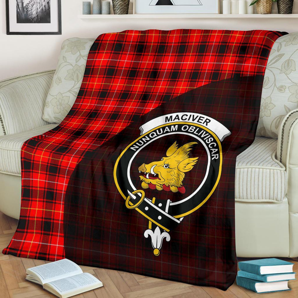 Clan MacIver Modern Tartan Crest Blanket Wave Style AN91 Clan Hall Tartan Today