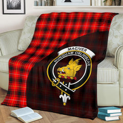 Clan MacIver Modern Tartan Crest Blanket Wave Style AN91 Clan Hall Tartan Today