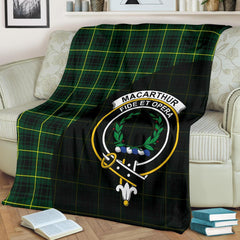 Clan MacArthur Modern Tartan Crest Blanket Wave Style MG15 Clan MacArthur Tartan Today