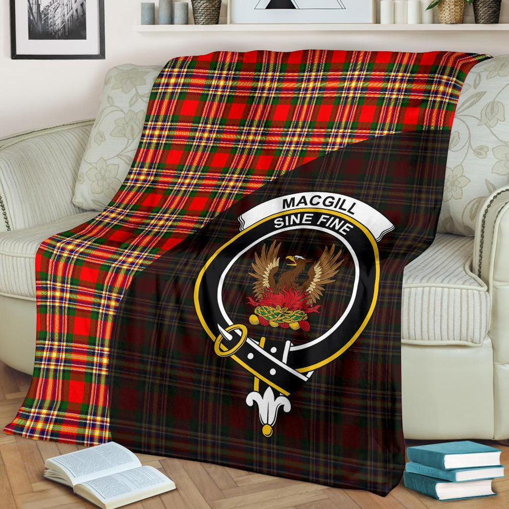 Clan MacGill Modern Tartan Crest Blanket Wave Style EY77 Clan MacGill Tartan Today