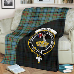 Clan Paisley District Tartan Crest Blanket Wave Style IQ12 Clan Paisley Tartan Today