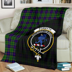 Clan Forsyth Modern Tartan Crest Blanket Wave Style GI79 Clan Forsyth Tartan Today