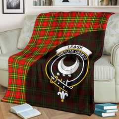 Clan Leask Tartan Crest Blanket Wave Style WZ50 Clan Leask Tartan Today