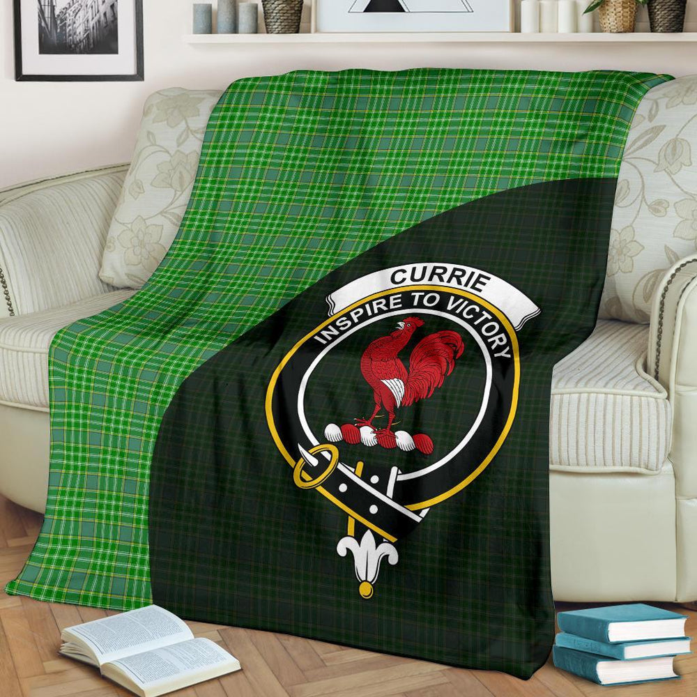 Clan Currie Tartan Crest Blanket Wave Style YA69 Clan Currie Tartan Today