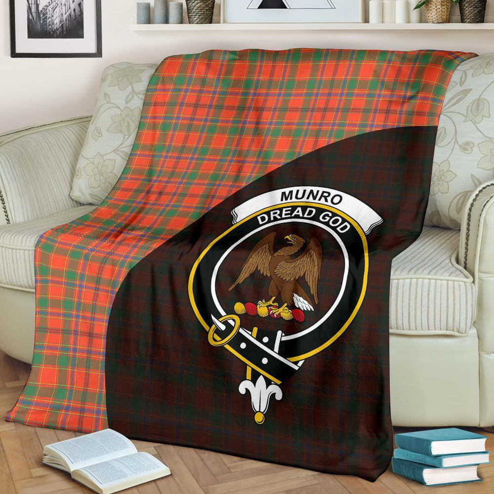 Clan Munro Ancient Tartan Crest Blanket Wave Style MX10 Clan Munro Tartan Today