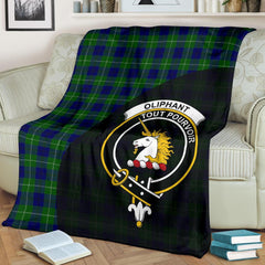 Clan Oliphant Modern Tartan Crest Blanket Wave Style BR29 Clan Oliphant Tartan Today