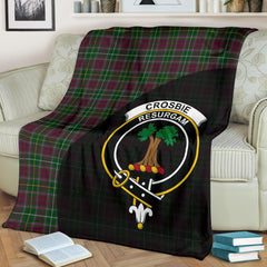 Clan Crosbie Tartan Crest Blanket Wave Style WZ80 Clan Crosbie Tartan Today