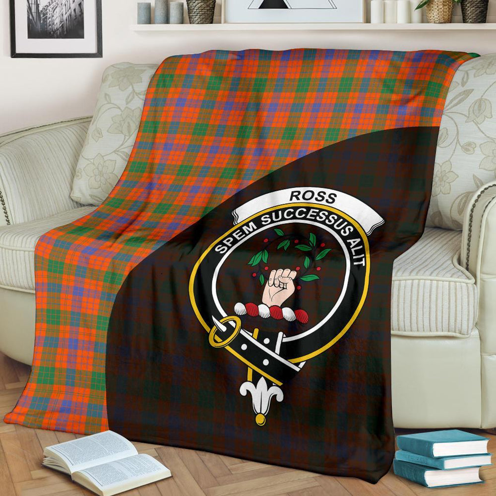Clan Ross Ancient Tartan Crest Blanket Wave Style KI45 Clan Ross Tartan Today