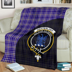Clan Ochterlony Tartan Crest Blanket Wave Style MY26 Clan Ochterlony/ Ochterlonie Tartan Today